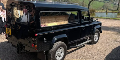 Land Rover funeral hearse in Hereford